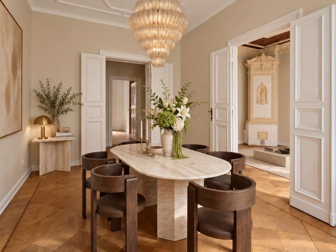 One-of-a-kind historic stucco apartment with a balcony in the Wrangelkiez neighborhood